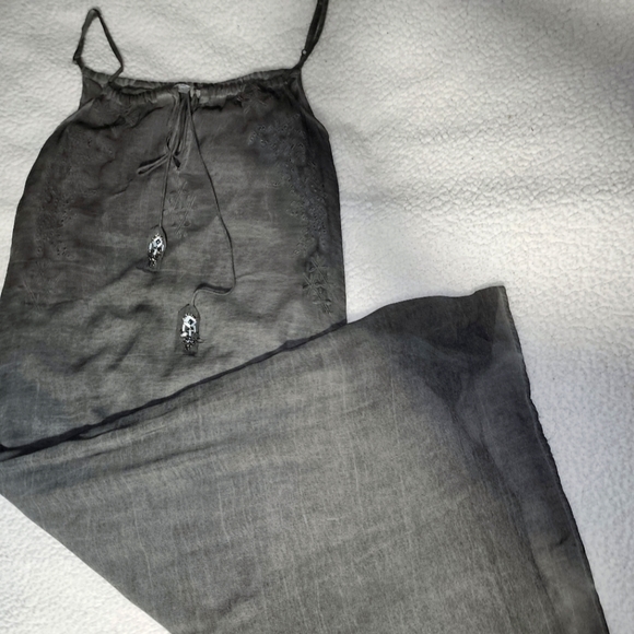 Gorgeous Boho Chic Slate Grey Colored Maxi Dress Small - Picture 8 of 16